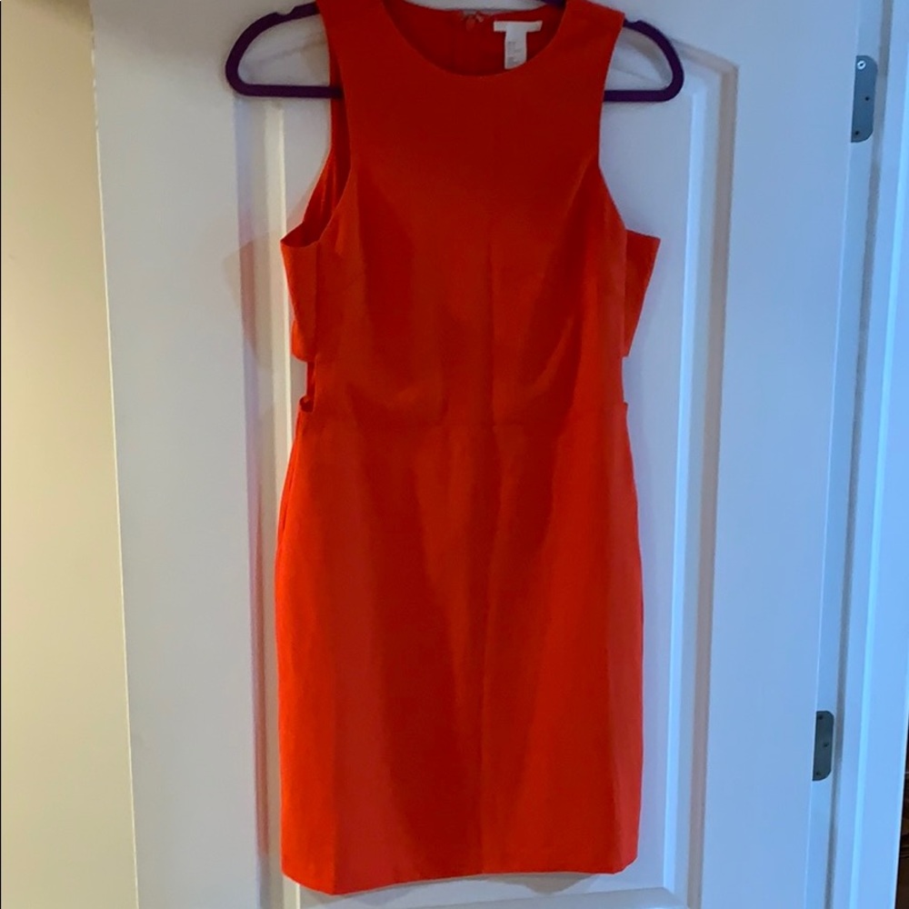 Bright orange dress